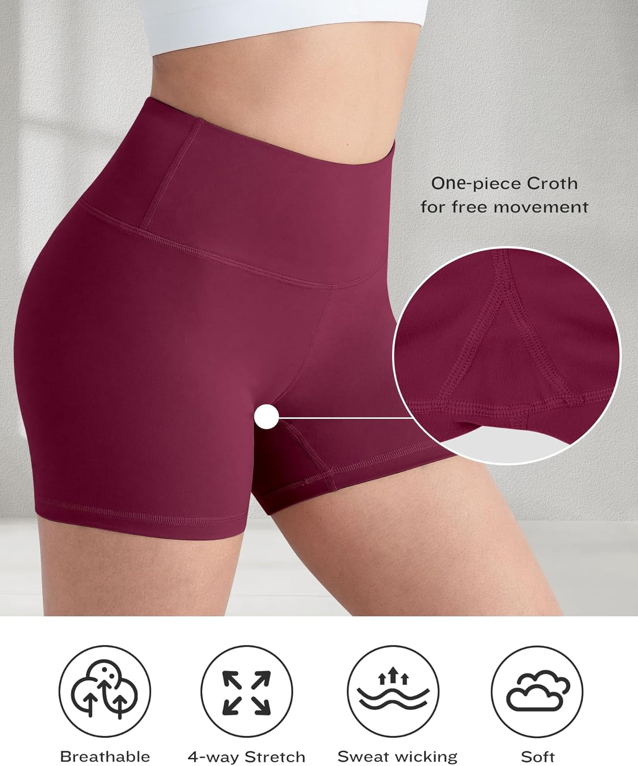 High Waisted Spandex Biker Shorts